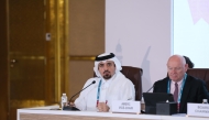 CEO of QFMA, Dr. Tamy bin Ahmad Al Binali (left) during the meeting.