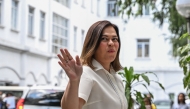 (Files) This file photo taken on May 9, 2025, shows Philippine Vice President Sara Duterte arrives to file her counter affidavit at the Department of Justice in Manila. (Photo by Jam Sta Rosa / AFP)