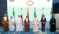 Minister of Municipality H E Abdullah bin Hamad bin Abdullah Al Attiyah with Their Excellencies GCC Ministers of Municipal Affairs during the meeting in Kuwait.