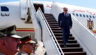 Egypt's President Abdel Fattah al-Sisi arrives in Baghdad ahead of the 34th Arab League summit on May 17, 2025. (Photo by Murtadha AL-SUDANI / POOL / AFP)

