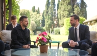 This handout photograph taken and released by Ukrainian Presidential press-service on May 18, 2025 shows President Volodymyr Zelensky and Vice President of the United States JD Vance talking during their meeting in Rome. (Photo by Handout / Ukrainian Presidential press-service/ AFP)
