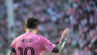 Inter Miami's Argentine forward #10 Lionel Messi waves during the Major League Soccer match between Inter Miami CF and Orlando City SC on May 18, 2025. (Photo by Chandan Khanna / AFP)
