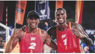 Ahmed Tijan (left) Cherif Younousse celebrate.