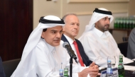 CEO of Qatar International Islamic Bank, Dr. Abdulbasit Ahmed Al-Shaibei with other officials during the forum.