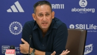 Chairman of the Board of Control for Cricket in India (BCCI) selection committee Ajit Agarkar announces the Indian team during a press conference in Mumbai on May 24, 2025. (Photo by Indranil Mukherjee / AFP)