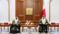 Shura Council Speaker H E Hassan bin Abdullah Al Ghanim (right) with President of the Arab Parliament H E Mohamed Ahmed Al Yammahi in Doha yesterday.
