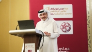 QSL CEO Hani Taleb Ballan delivers his speech on the opening day of the seminar.