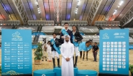 Al Shaqab League Director Khalid Al Nuami honoured the podium winners of Youth Champions 125/130 cm class.
