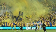 America's supporters cheer during a play-in match between LAFC and Club America for the final spot in the 2025 FIFA Club World Cup, at BMO Stadium in Los Angeles, California, on May 31, 2025. (Photo by Frederic J. Brown / AFP)