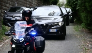 Vehicles of delegations leave the Omani embassy after a fifth round of nuclear talks between Iran and the United States, in Rome on May 23, 2025. Photo by Filippo MONTEFORTE / AFP.
