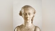 This undated handout photo relaesed by the SNM-Spis Museum in Levoca, Slovakia, shows a marble bust attributed to Italian Renaissance sculptor Donatello, depicting Italian noblewoman Cecilia Gonzaga. (Photo by Peter Zupnik / SNM-Spis Museum / AFP) 