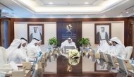 Minister of Justice and Minister of State for Cabinet Affairs H E Ibrahim bin Ali Al Mohannadi (centre) during the meeting yesterday.