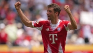 Thomas Mueller #25 of FC Bayern Munchen celebrates scoring his team's tenth goal during the FIFA Club World Cup 2025 group C match between FC Bayern München and Auckland City FC at TQL Stadium on June 15, 2025 in Cincinnati, Ohio. (Photo by Dylan Buell/Getty Images via AFP)