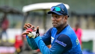 Sri Lanka's Angelo Mathews attends a practice session on the eve of their first Test cricket match against Bangladesh in Galle on June 16, 2025. (Photo by Ishara S. Kodikara / AFP)
