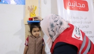 A child being attended to during one of the programmes.