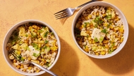 Corn and Scallion Fried Rice. Credit: Justin Tsucalas; food styling by Lisa Cherkasky/Both for The Washington Post