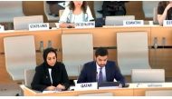 Qatari officials at the 59th session of Human Rights Council in Geneva.