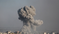 Smoke billows after an Israeli strike on Jabalia in the northern Gaza Strip on June 28, 2025. Photo by Bashar TALEB / AFP