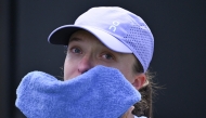 Poland's Iga Swiatek reacts after she was defeated by USA's Jessica Pegula (not pictured) during their final match of the 2025 WTA Bad Homburg Open Tennis Tournament on June 28, 2025 in Bad Homburg, western Germany. (Photo by Kirill Kudryavtsev / AFP)