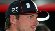 Red Bull Racing's Dutch driver Max Verstappen looks on during a TV interview ahead of the Formula One British Grand Prix at the Silverstone motor racing circuit in Silverstone, central England, on July 3, 2025. Photo by Andrej ISAKOVIC / AFP.