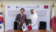 Undersecretary of the Ministry of Commerce and Industry, H E Mohammed bin Hassan Al-Malki and Commissioner of the Korean Intellectual Property Office, Wan Ki Kim during the signing of agreement.