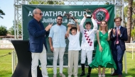 Lacaro Du Croate's connections celebrate their victory. 