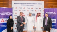Chairman of Al Baida Group, Eng. Ali bin Abdul Latif Al Mesned with other officials of Elm Company during the signing of agreement.