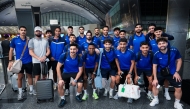 Al Sailiya players prior to their departure for Slovenia.