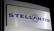 The sign is seen outside of the FCA US LLC Headquarters and Technology Center as it is changed to Stellantis on January 19, 2021 in Auburn Hills, Michigan. Photo by JEFF KOWALSKY / AFP