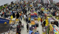Shoppers inside the Mark and Save Hyperstore.