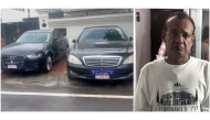 Collage made from screengrabs of circulating police video of Harsh Vardhan Jain's arrest and confiscation of belongings. 