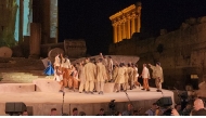 Opera Carmen is staged during the opening of the Baalbek International Festival at the ancient Baalbek Citadel in eastern Lebanon, July 25, 2025. (Photo by Taher Abu Hamdan/Xinhua)
