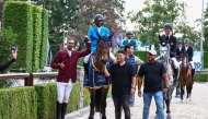 Qatar’s Bassem Mohammed celebrates astride F One USA.