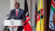 File photo: Kenya's President William Ruto speaks during a press conference at State House in Nairobi on July 11, 2024. (Photo by Tony Karumba / AFP)