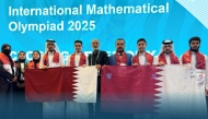 Members of the Qatari team during their participation at the Olympiad.