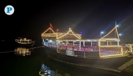 Decked-up traditional dhows along the Corniche attract residents despite humid nighttime conditions. Pic: Marivie Alabanza / The Peninsula