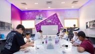 Children engaging in some activities during the summer camp.