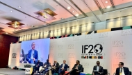 Chairman of the Board of Directors of Doha International Centre for Interfaith Dialogue H E Dr. Ibrahim Saleh Al Naimi speaking during the forum.