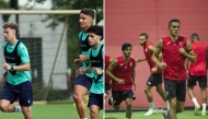 Al Ahli will take on Al Shamal in their opening match today; (right) Al Rayyan's players attend a training session.
