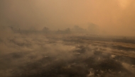 View of the burnt area after a wildfire in the village of Santa Baia de Montes, in the province of Ourense, northwestern Spain, on August 14, 2025. Photo by MIGUEL RIOPA / AFP
