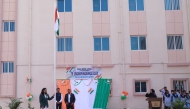 Ideal Indian School officials and students during the celebrations.