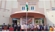 DPS Modern Indian School officials and students during the celebrations.