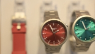 Swiss-made Swatch watches on display in their store on August 05, 2025 in Miami Beach, Florida. Joe Raedle/Getty Images/AFP