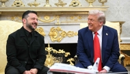 Ukrainian President Volodymyr Zelensky and US President Donald Trump during a meeting in the Oval Office of the White House in Washington, DC, on August 18, 2025. (Photo by Mandel Ngan / AFP)