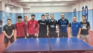 Qatar table tennis team's players and officials pose for a photo on the final day of the training camp yesterday. 