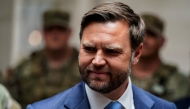 US Vice President JD Vance meets with members of the National Guard at Union Station in Washington, DC on August 20, 2025. (Photo by AL DRAGO / POOL / AFP)