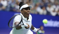 Venus Williams of the United States returns a shot against Karolina Muchova of Czech Republic on August 25, 2025. Elsa/Getty Images/AFP