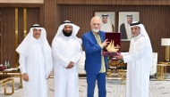 QC officials with the Presidential Envoy of the Republic of Botswana, H E Dr. Farzam Kamalabadi during the meeting.