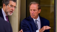 Attorneys Norman Eisen (left) and Abbe Lowell, representing Federal Reserve Governor Lisa Cook, depart federal court on August 29, 2025 in Washington, DC. (Photo by Andrew Harnik/Getty Images/AFP)