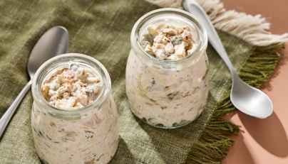 Pear Overnight Oats. Picture: Tom McCorkle; food styling by Gina Nistico/Both for the Washington Post
 